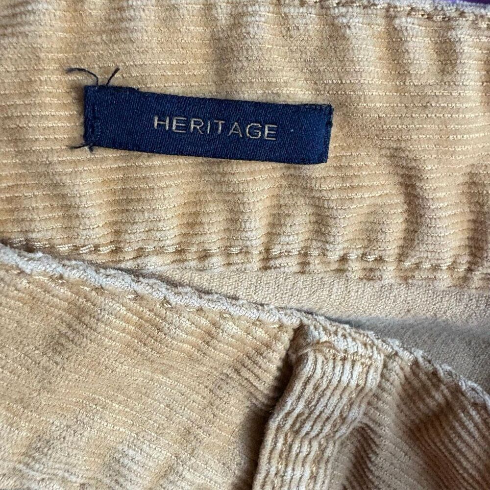 Talbots 4 Yellow Corduroy Heritage Pants Fall Luxury Boho Hippie Preppy Boardwal - Picture 7 of 9